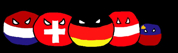 Cartoon-Gesichter zeigen Frustration mit dem Text "Das ist einige harte germanische Scheiße, in die du dich da gebracht hast."