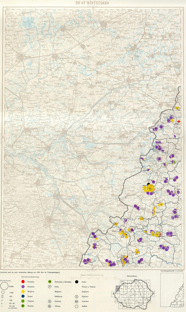 Ein Plakat einer Karte von Deutschland mit farbigen Punkten, die die Bev├Âlkerungsverteilung darstellen, und einer Legende mit Stadtbev├Âlkerungszahlen unten.
